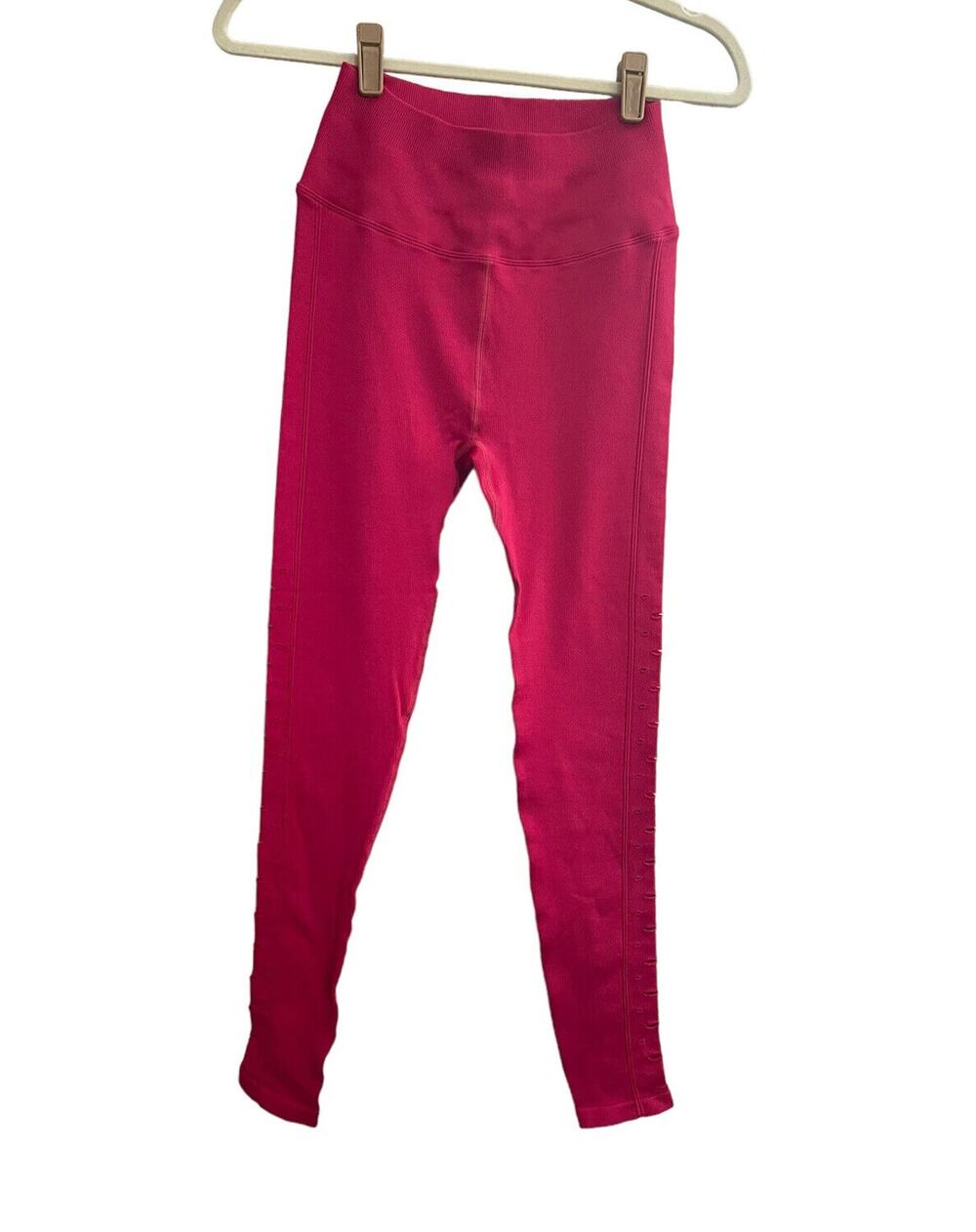 Spiritual Gangster Self Love Ribbed High Waist Laser Cut Leggings XS Small #7140